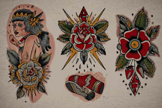 do neo traditional and oldschool tattoo designs