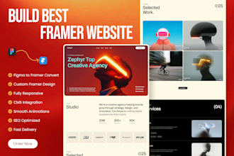 design and develop a framer website