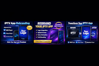 rebrand iptv app like ibo player wave player smarters splash screen intro video