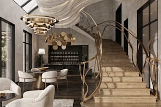 2d modelling, interior design and realistic 2d rendering