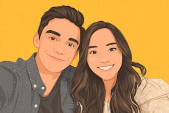 create magical disney style couple artwork