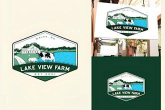 create a unique vintage farm logo design and redesign