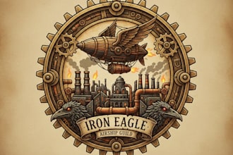 design a unique steampunk logo for your brand