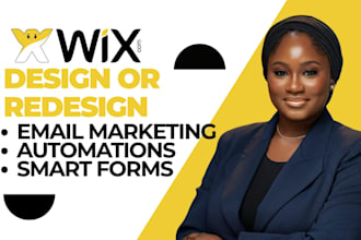 design and redesign wix website and set up email marketing wix automation forms