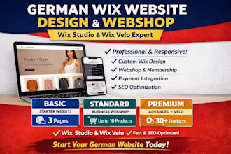 design german wix website studio redesign wix velo template webshop membership