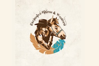 make a professional exclusive bitless western logo