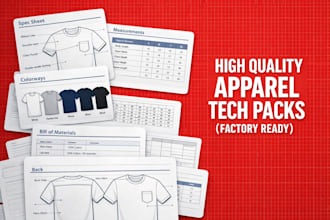 design high quality apparel tech packs