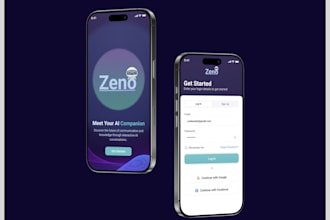 develop a custom mobile app for android and ios using react native or flutter