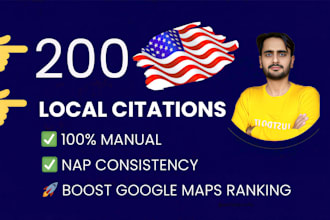 200 USA local citations and directory submission