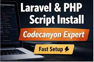 install and setup laravel and PHP scripts from codecanyon