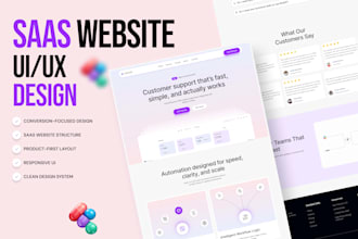 design modern saas website figma UI UX