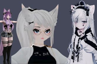 create custom vr chat avatar, furry avatar, fursona, vrchat avatar, vrc avatar