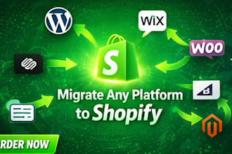 migrate wordpress wix woocommerce magento bigcommerce squarespace to shop