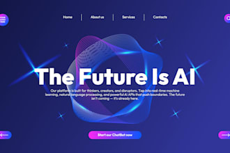 build a modern ai website or ai landing page