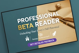 be your fiction and romance professional beta reader