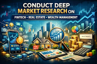 conduct deep market research on fintech, real estate, and wealth management