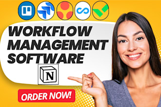 setup workflow management software trello jira asana connecteam wrike notion CRM