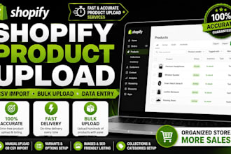 upload shopify products CSV import product listing and data entry