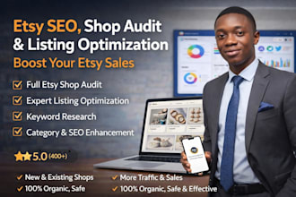 do etsy SEO shop audit and listing optimization to boost your sales