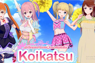 design custom koikatsu characters, outfits, textures and anime character