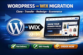 wordpress to wix migration, clone website, transfer wix website expert