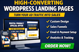 build a high converting wordpress landing page for ads and digital products