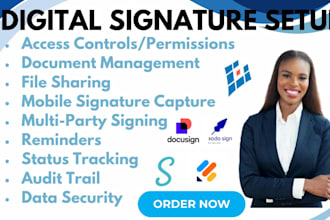 setup digital signature docusign xodo sign jotform signwell digisigner dropbox