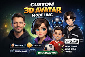 model a professional high quality 3d avatar for vrchat