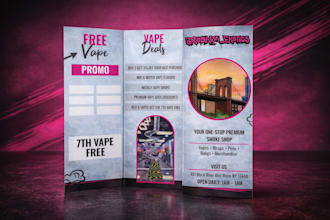 design a professional restaurant menu and cafe flyer
