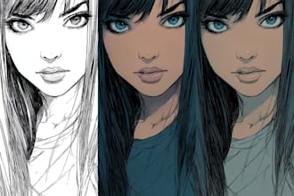 color your illustration, comic, or manga panel