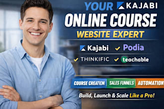 build kajabi podia thinkific teachable online course learnworlds website expert