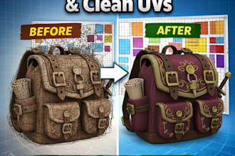 create clean uvs and optimize 3d assets for mobile games