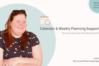 help you structure your calendar and weekly planning