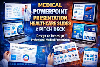 design medical PPT presentation, healthcare or nursing slide, research pitchdeck