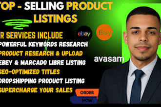 list dropshipping product upload from avasam ebay mercado libre teemdrop seller