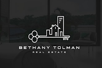design real estate agent, realtor, mortgage and signature logo