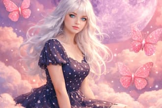 dreamy pop surreal potrait artwork