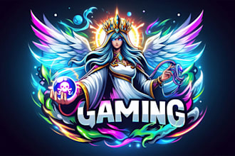 create awesome angel queen ghost gaming mascot logo only 15 hours