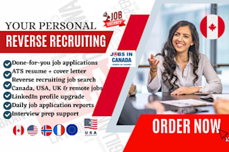 be your reverse recruiter for USA and canada remote jobs application, cv rewrite