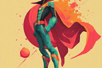 superhero character for comics