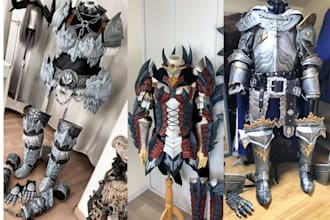 do 3d cosplay creation wearable cosplay prop eva foam pepakura 3d halloween mask