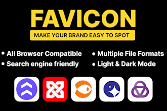 custom favicon and saas website app icon design