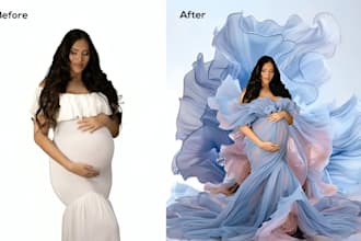 professionally retouch maternity and pregnancy photos with natural finish
