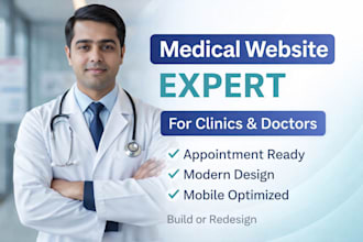 design or redesign website for clinic doctor or healthcare