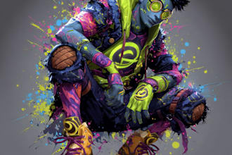 superhero character for comics art