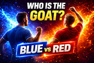 design eye catching football youtube thumbnail