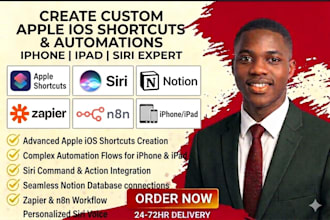 custom apple ios shortcut automation iptv siri iphone ipad notion zapier n8n