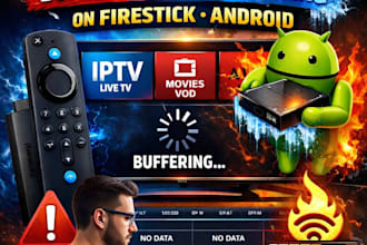 set up iptv player troubleshoot, fix buffering epg freezing on firestick android