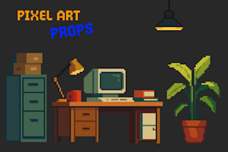 make pixel art props for your video game