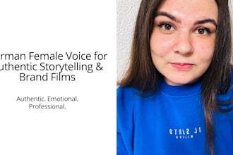 record a warm and authentic german female voice over